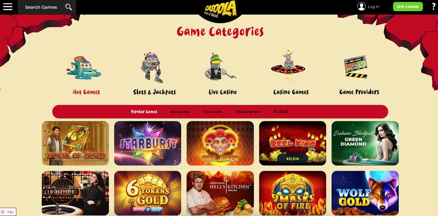 Casoola casino game
