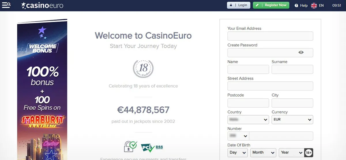registration casinoeuro